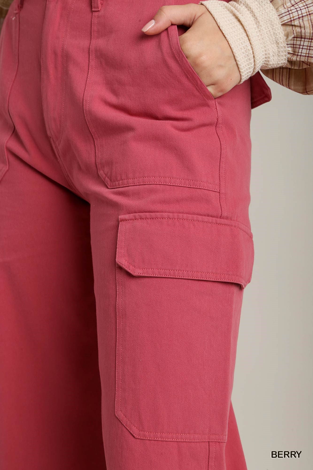 Solid Stone Washed Straight Cargo - Mainstream Boutique