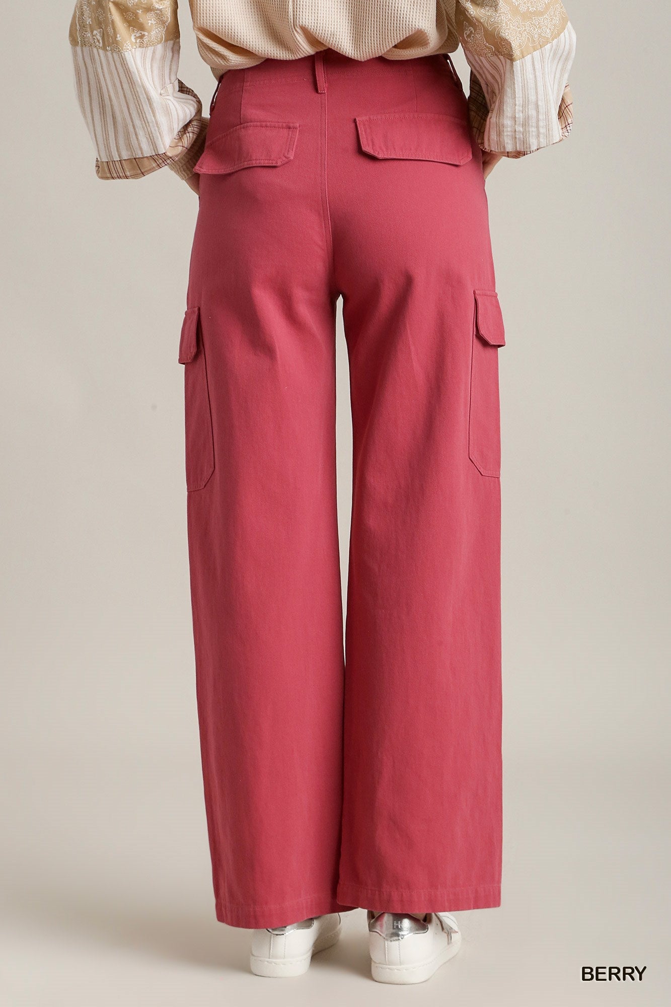 Solid Stone Washed Straight Cargo - Mainstream Boutique