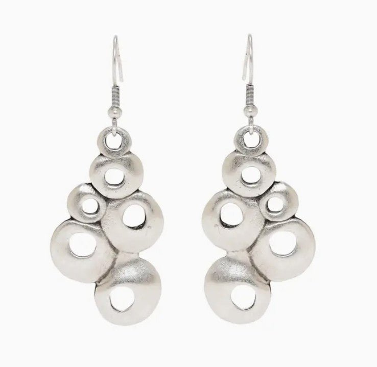 Silver Orbit Drop Earrings - Mainstream Boutique