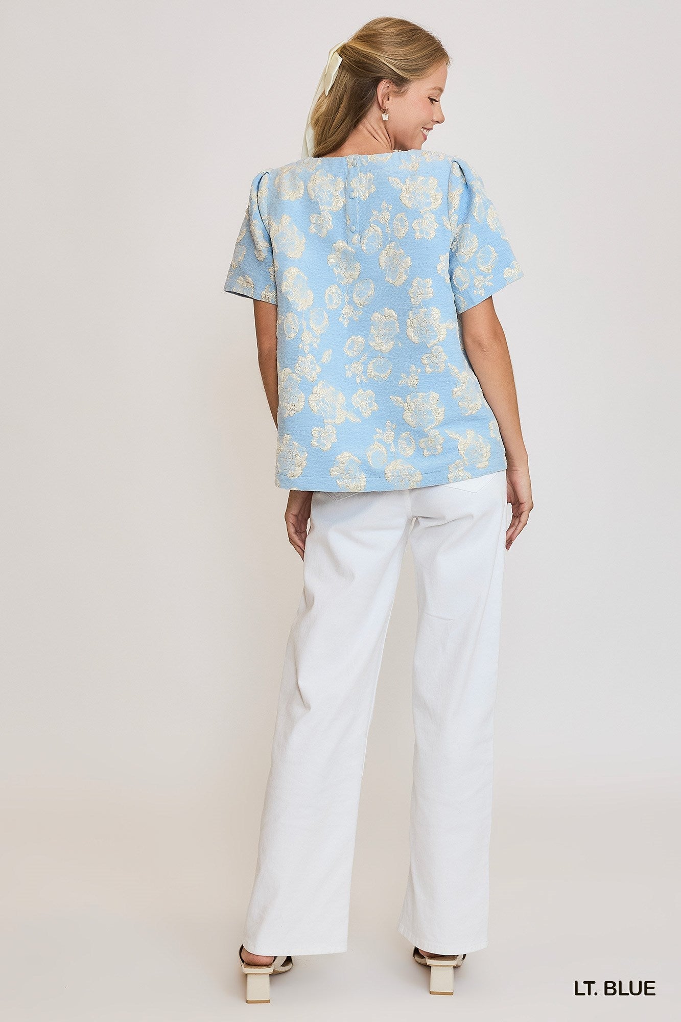 Metallic Floral Top - Mainstream Boutique
