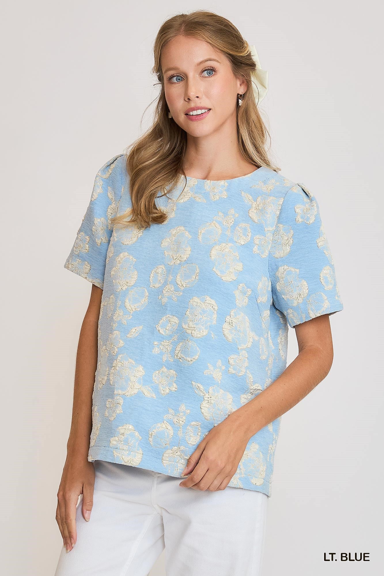 Metallic Floral Top - Mainstream Boutique