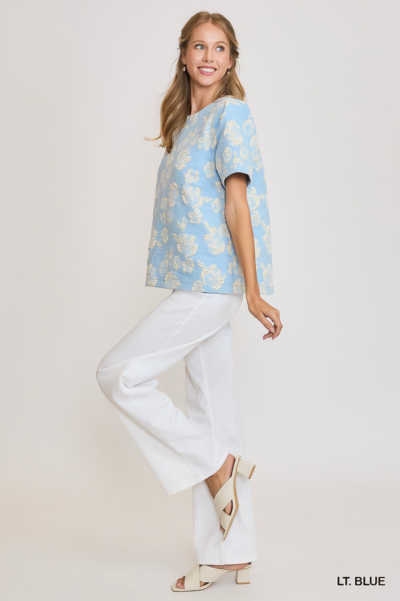 Metallic Floral Top - Mainstream Boutique