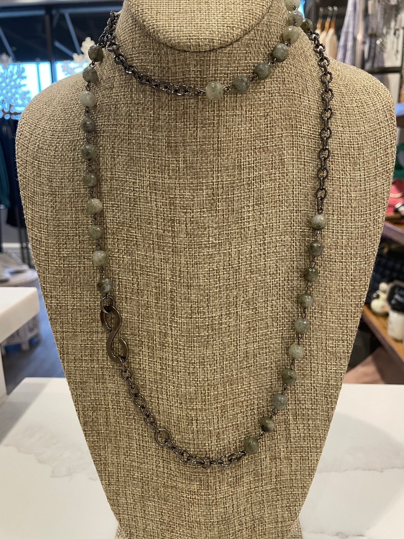 Lab. Gunmetal Beaded Chain - Mainstream Boutique