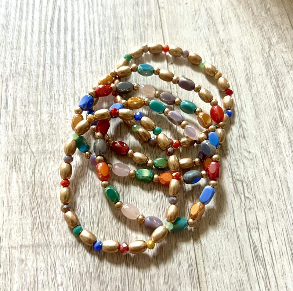 Fiesta Bead Stretch Bracelet Set - Mainstream Boutique