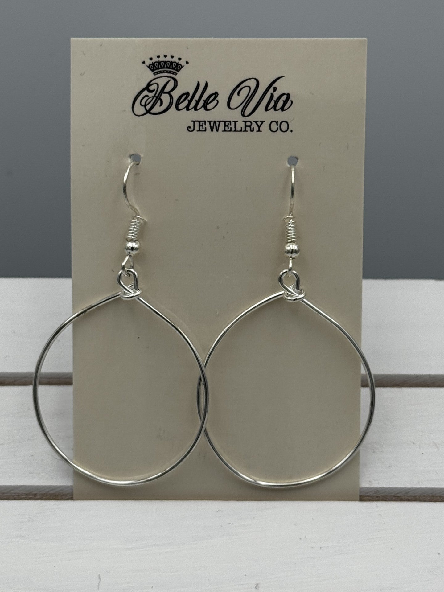 Mixed Metal HOOP Dangle Earrings On French Wire - Mainstream Boutique