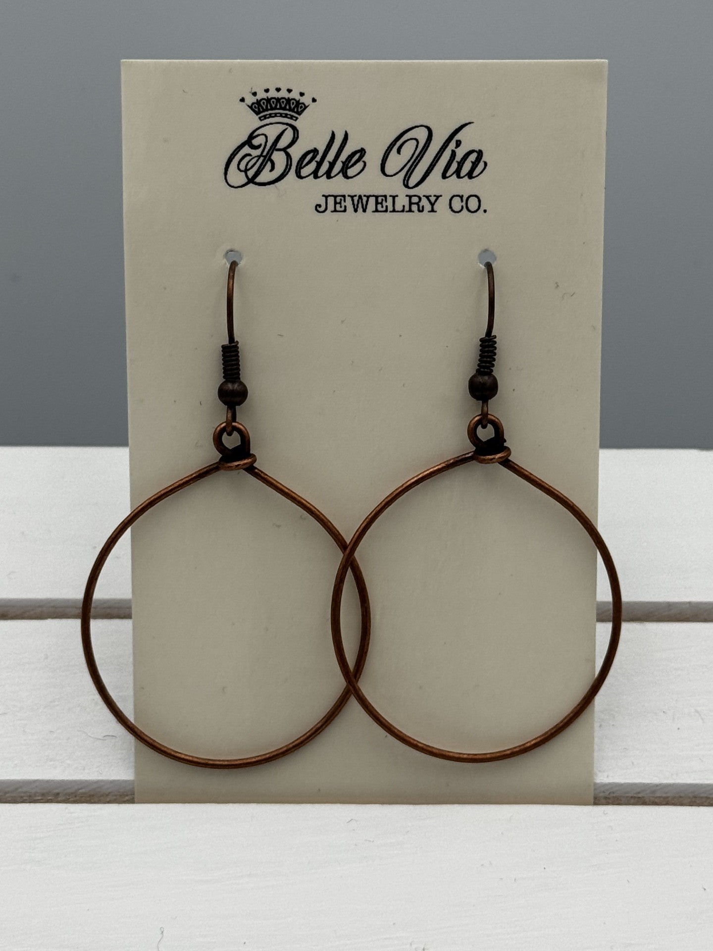 Mixed Metal HOOP Dangle Earrings On French Wire - Mainstream Boutique
