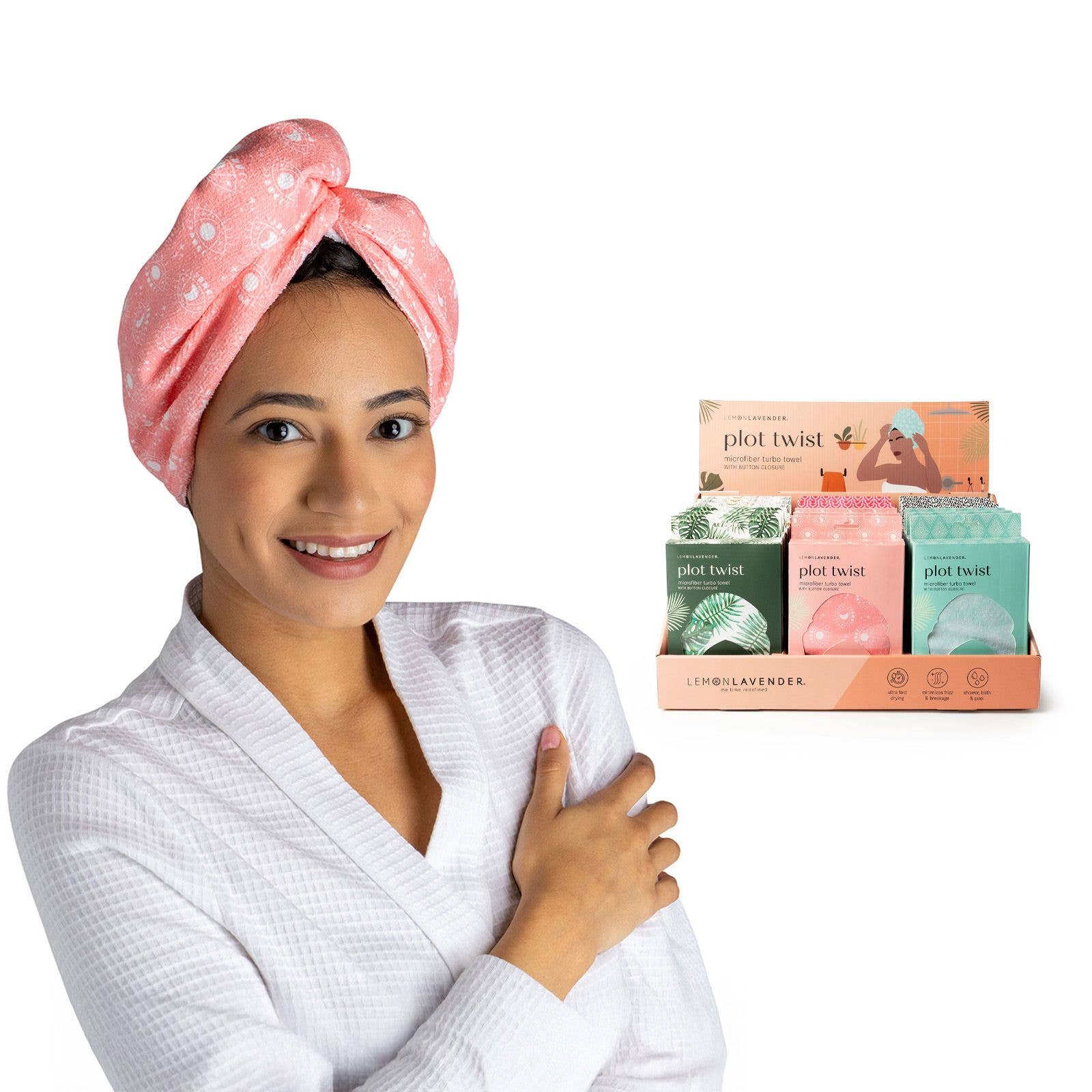 Lemon Lavender Plot Twist Turbo Towel Assortment - Mainstream Boutique