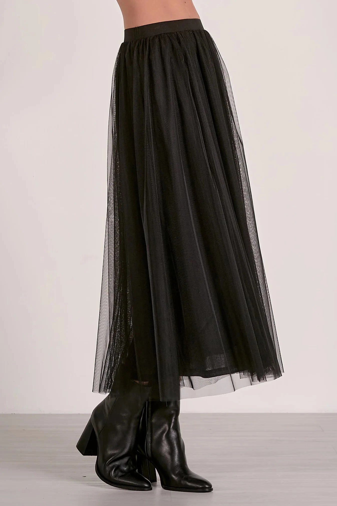Elan Tuille Midi Skirt - Black - Mainstream Boutique