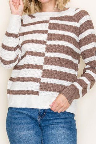 Split Personality Stripes Sweater - Mainstream Boutique