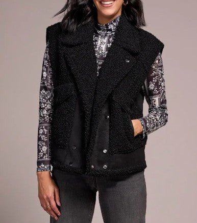 Midnight Luxe Sherpa Vest - Mainstream Boutique