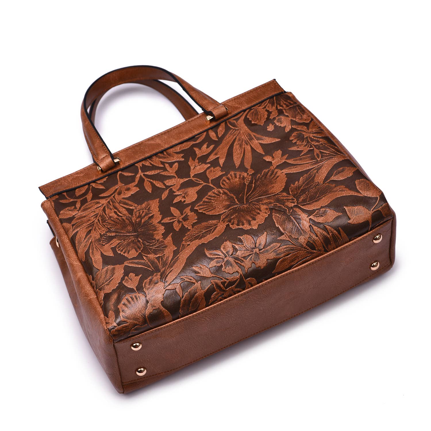 Salome 3D Embossed Floral Satchel - Mainstream Boutique