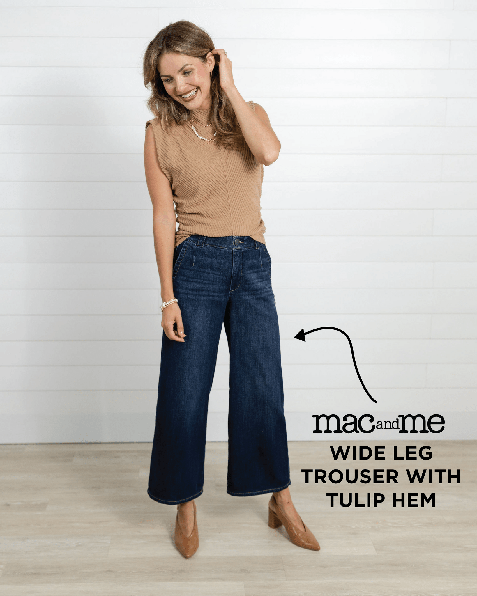 Mac And Me Skyrise Wide Leg W/ Tulip Hem - Mainstream Boutique