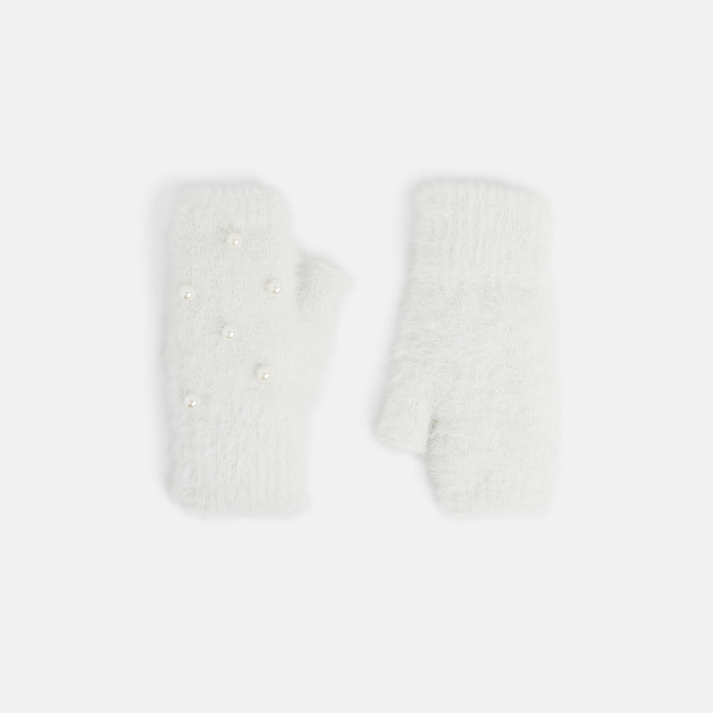 Pearl Embellished Fingerless Gloves - Mainstream Boutique