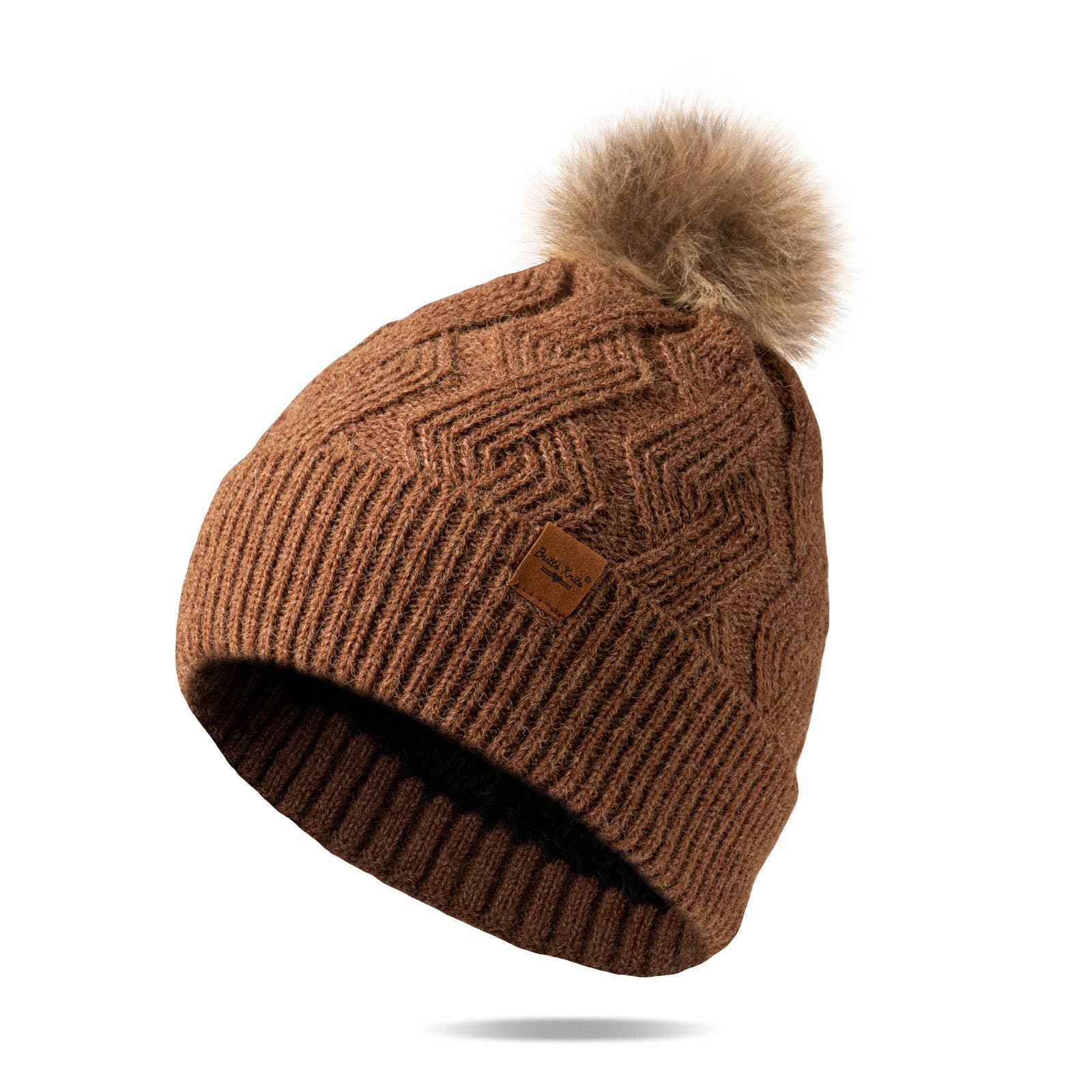 Diamond Weave Pom Hat - Mainstream Boutique