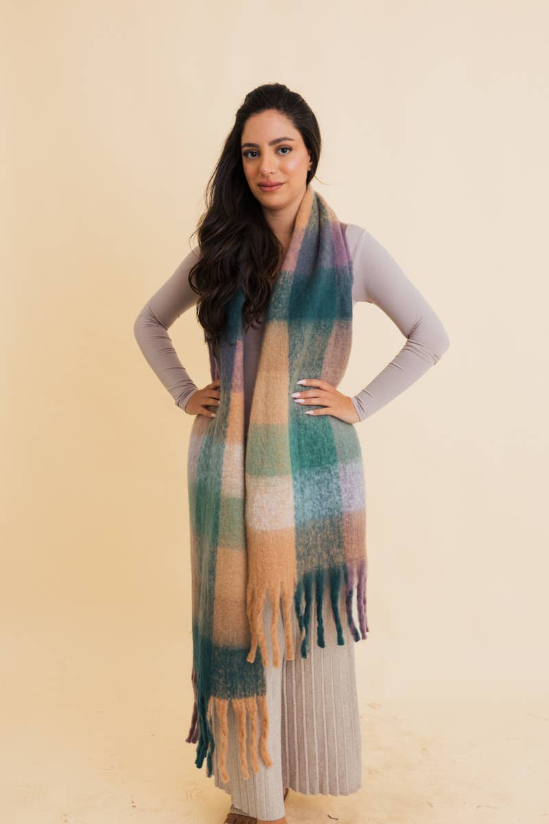 Cozy Breeze Oversized Fringe Scarf - Fall & Winter Essential - Mainstream Boutique