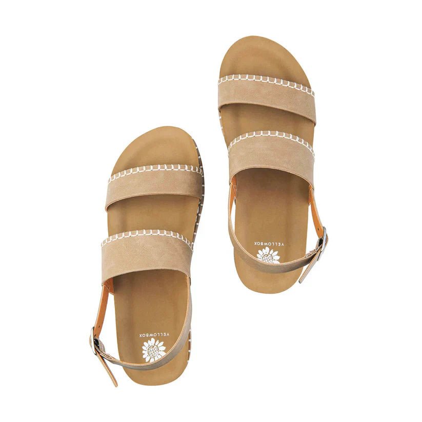 Taupe Open Toe Buckle Sandals - Mainstream Boutique