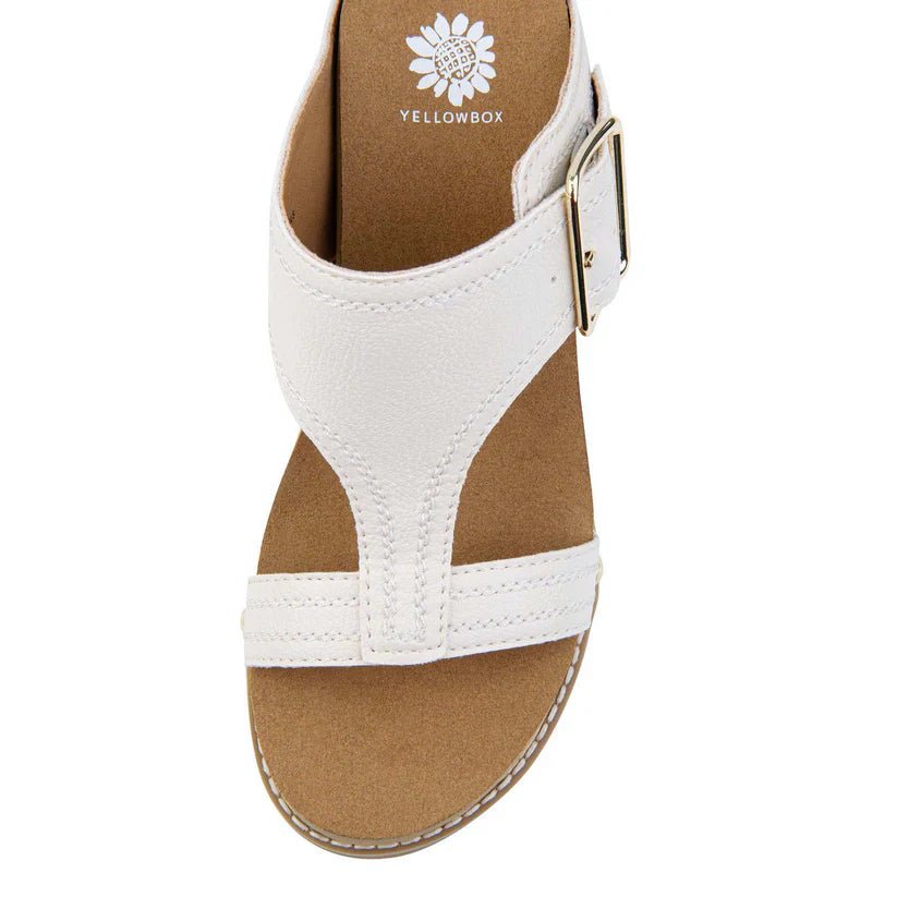 Ivory Open Toe Heeled Sandals With Buckle - Mainstream Boutique