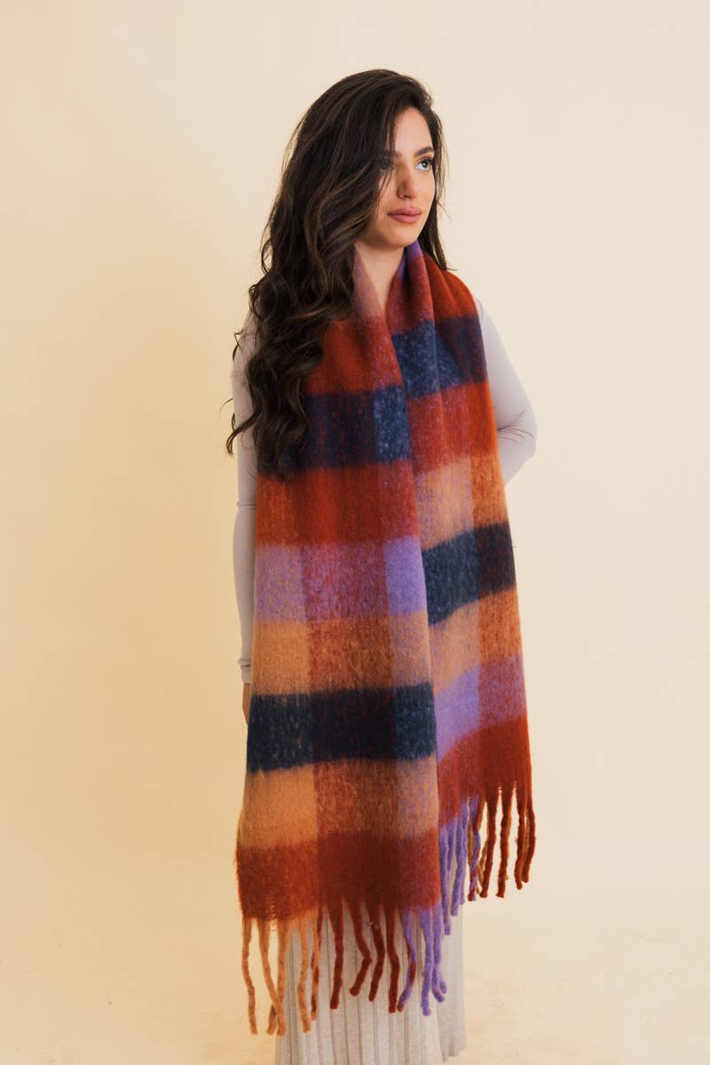 Cozy Breeze Oversized Fringe Scarf - Fall & Winter Essential - Mainstream Boutique