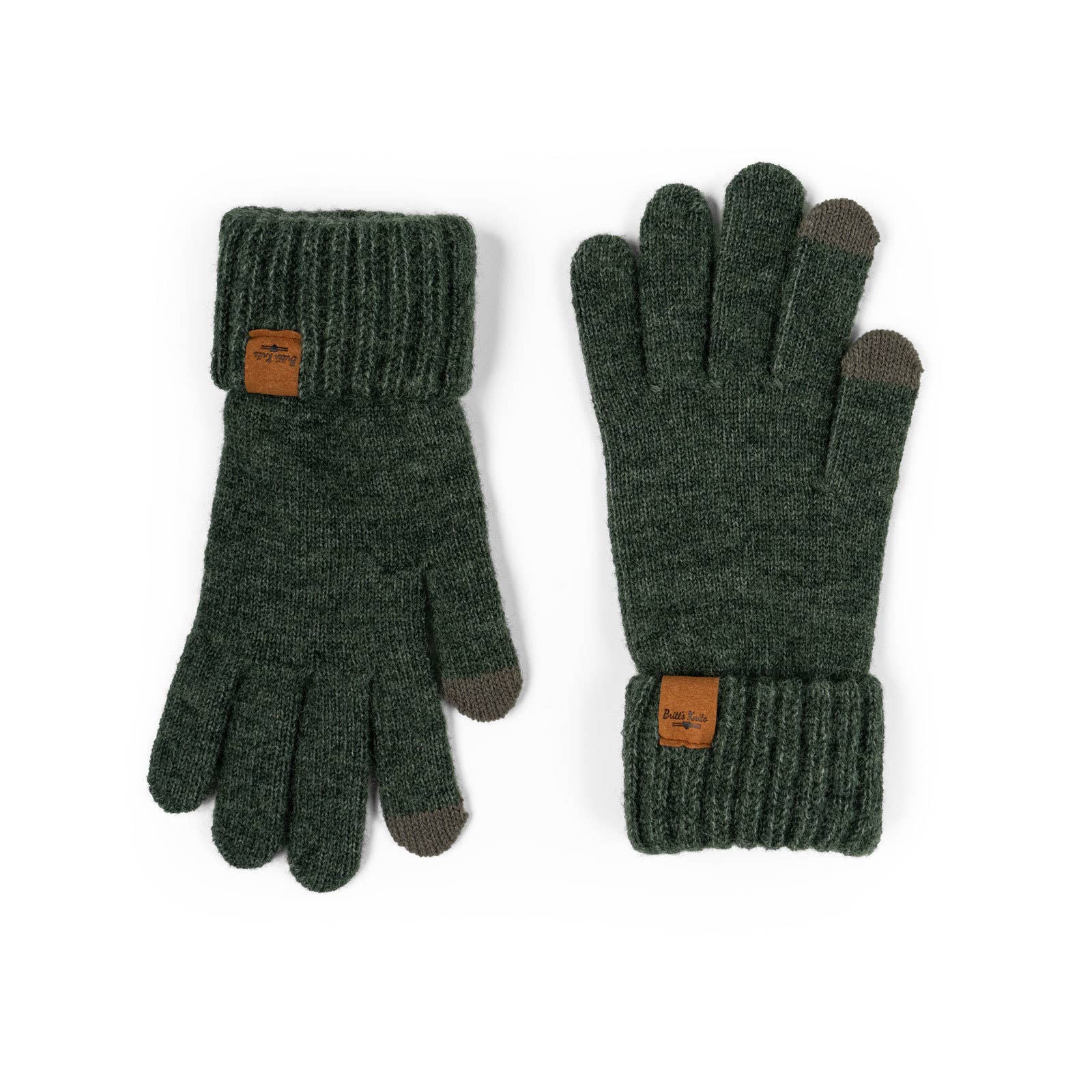 Brushed Knit Gloves With Touch Fingers - Mainstream Boutique