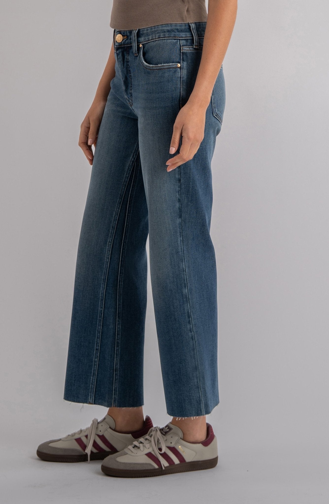 KUT Kelsey High Rise Fab Ab Ankle Flare - Command - Mainstream Boutique