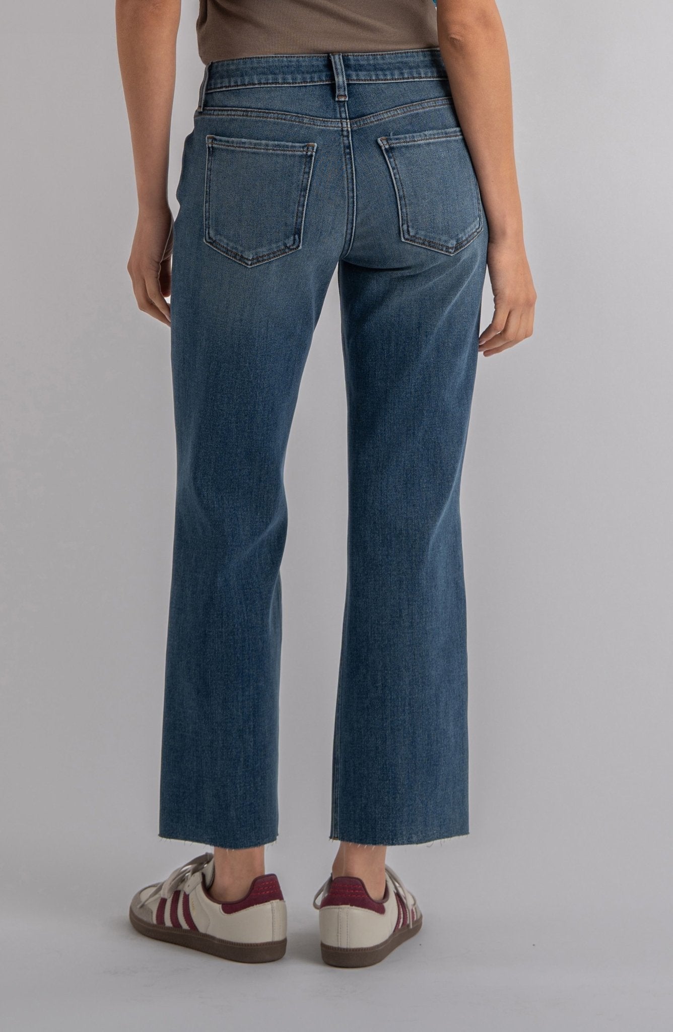 KUT Kelsey High Rise Fab Ab Ankle Flare - Command - Mainstream Boutique