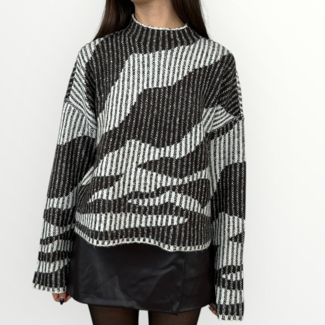 Vero Moda Scorpio LS Highneck Pullover BF - Chocolate Torte W/ Birch - Mainstream Boutique