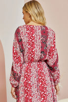 V - Neckline W/ Dolman Sleeves Dress - Mainstream Boutique