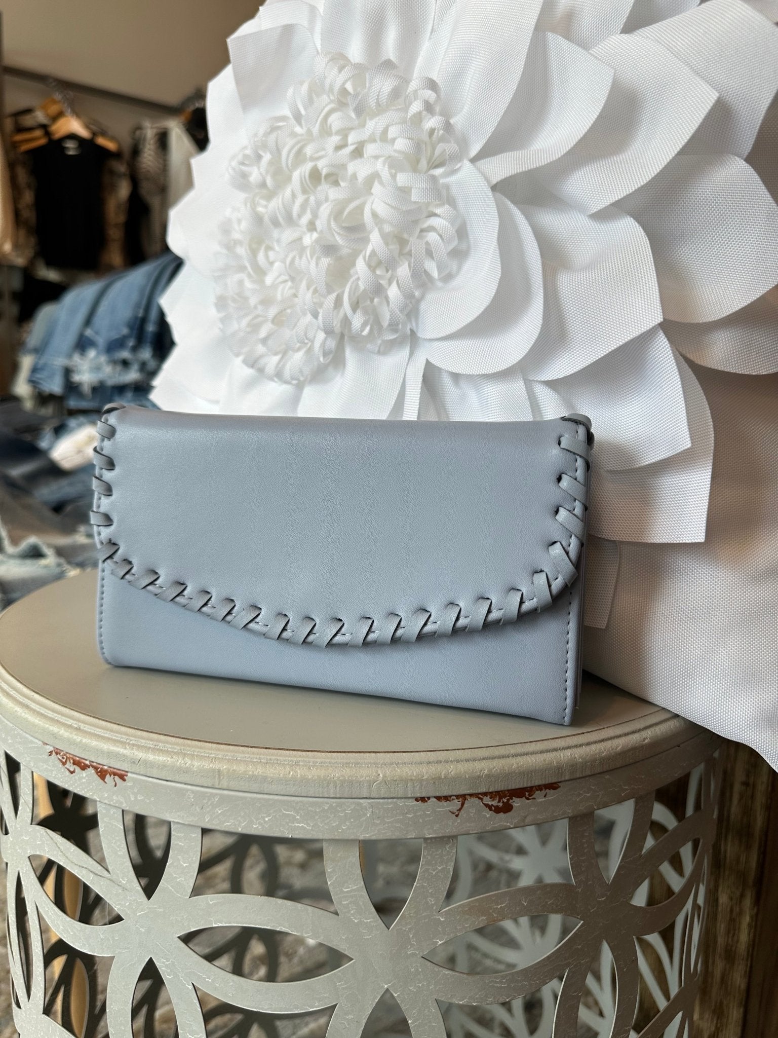 Convertible Whipstitch Crossbody Clutch - Mainstream Boutique