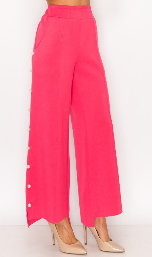Pretty In Pearl Wide Leg Pants - Mainstream Boutique