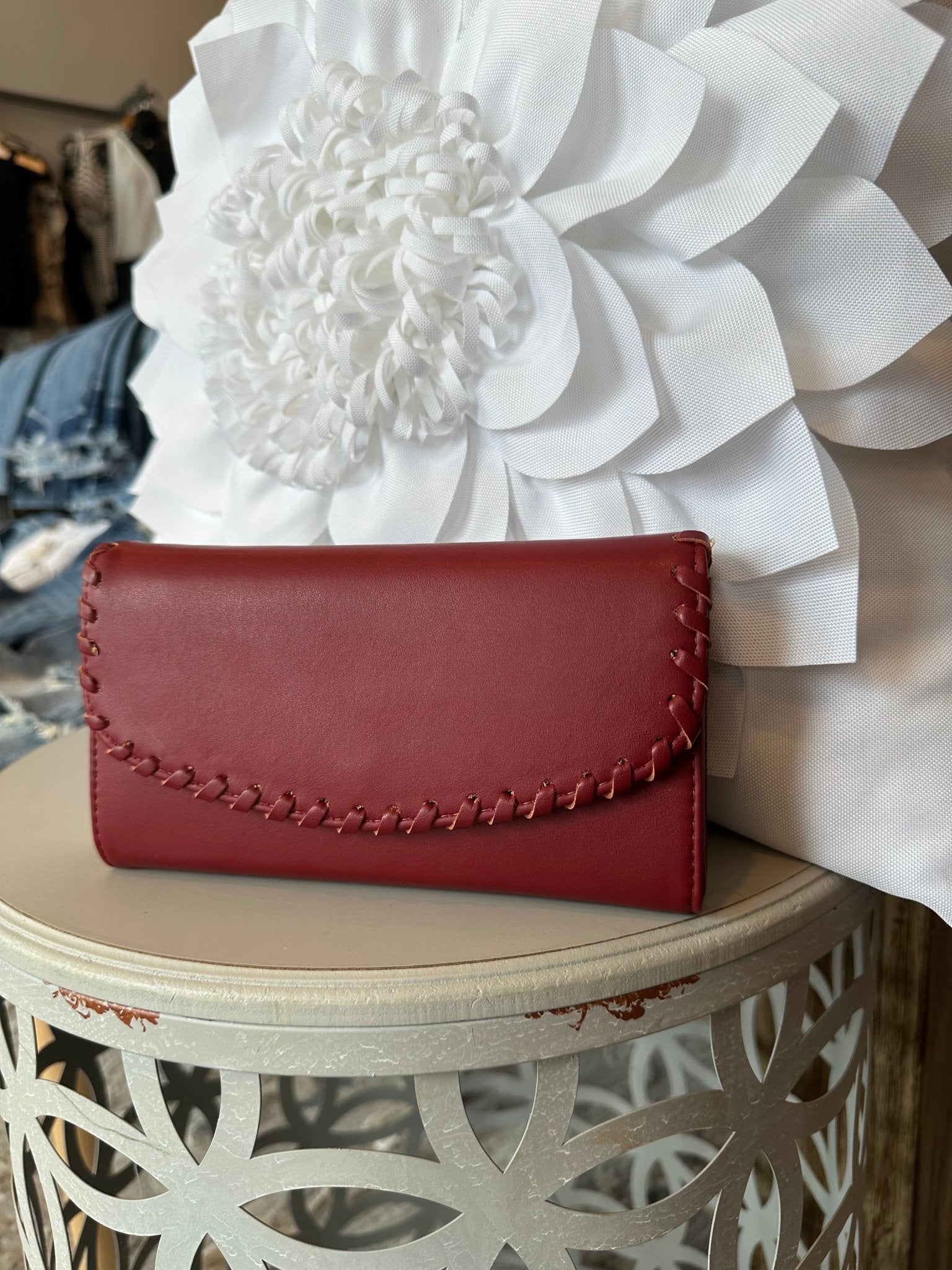 Convertible Whipstitch Crossbody Clutch - Mainstream Boutique