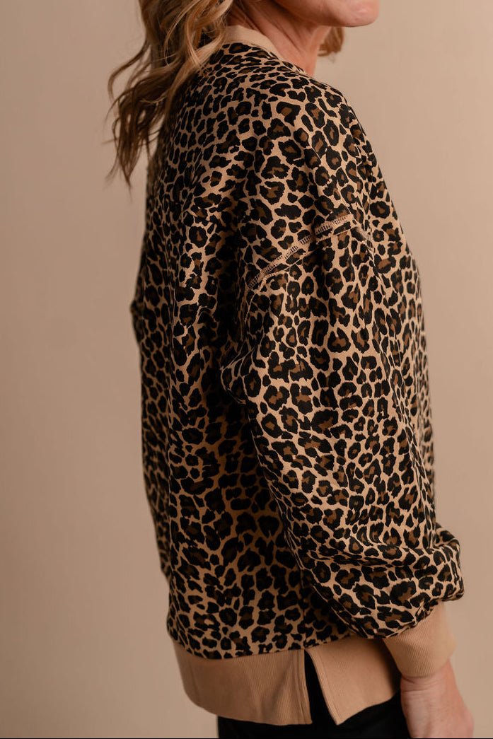 Leopard & Camo Printed Knit Top - Mainstream Boutique