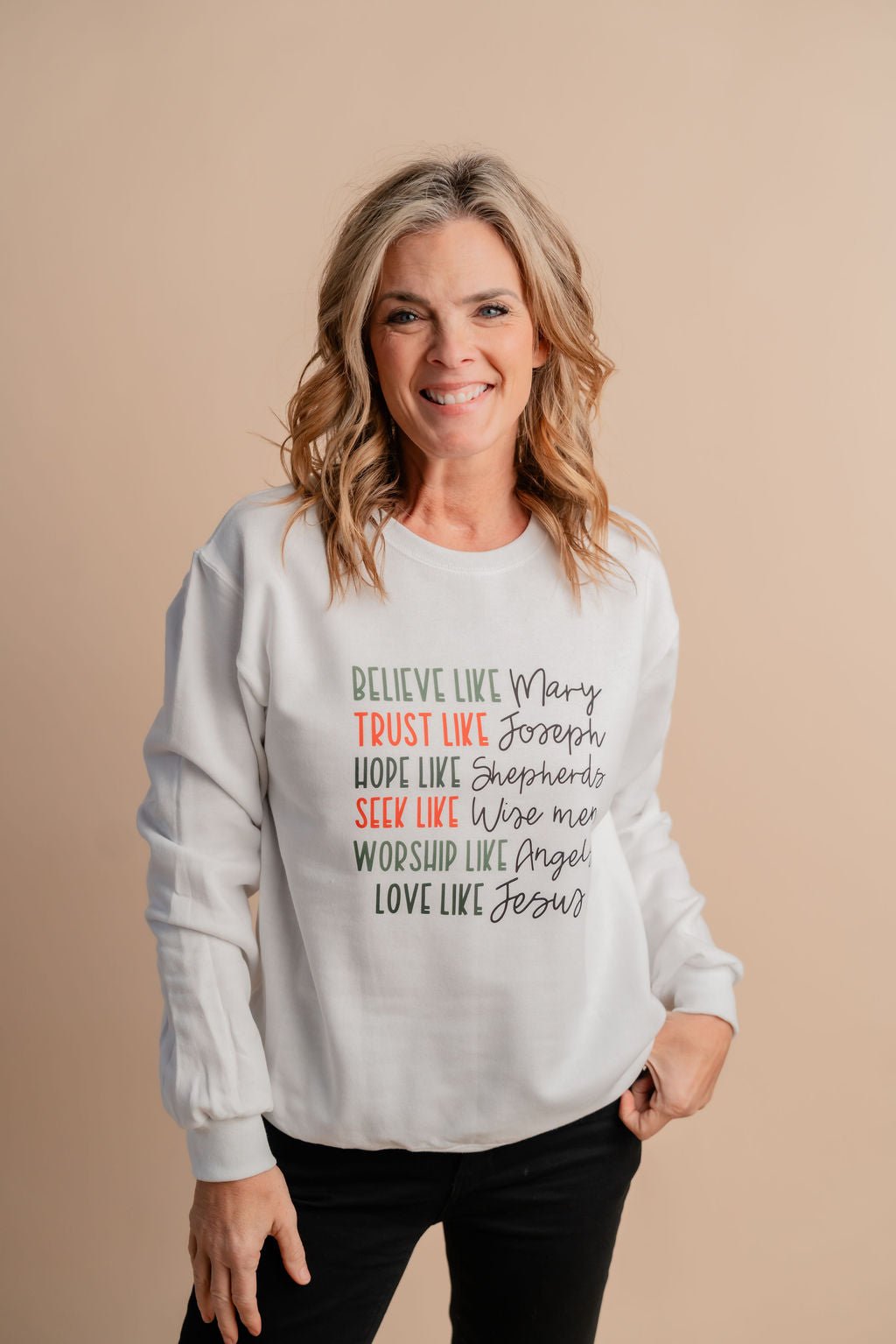 Believe Like Mary Crewneck - Mainstream Boutique
