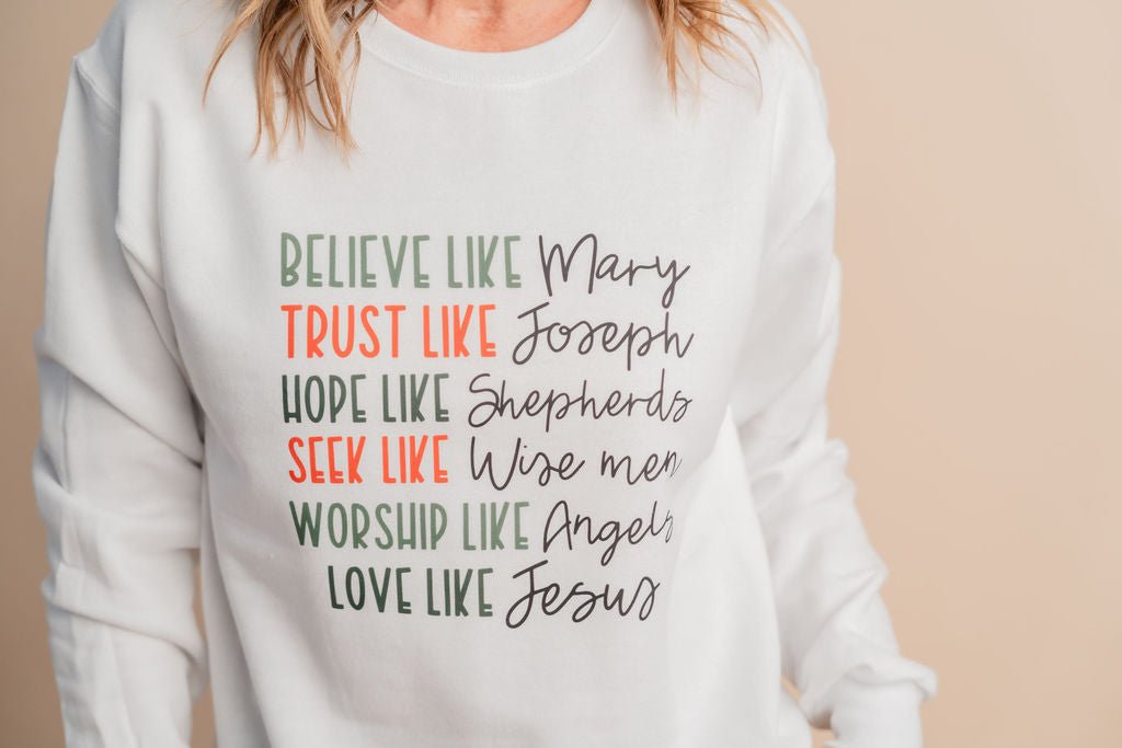 Believe Like Mary Crewneck - Mainstream Boutique
