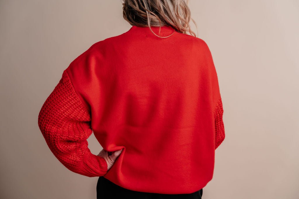 Cable Knit Round Neck Sweater - Mainstream Boutique