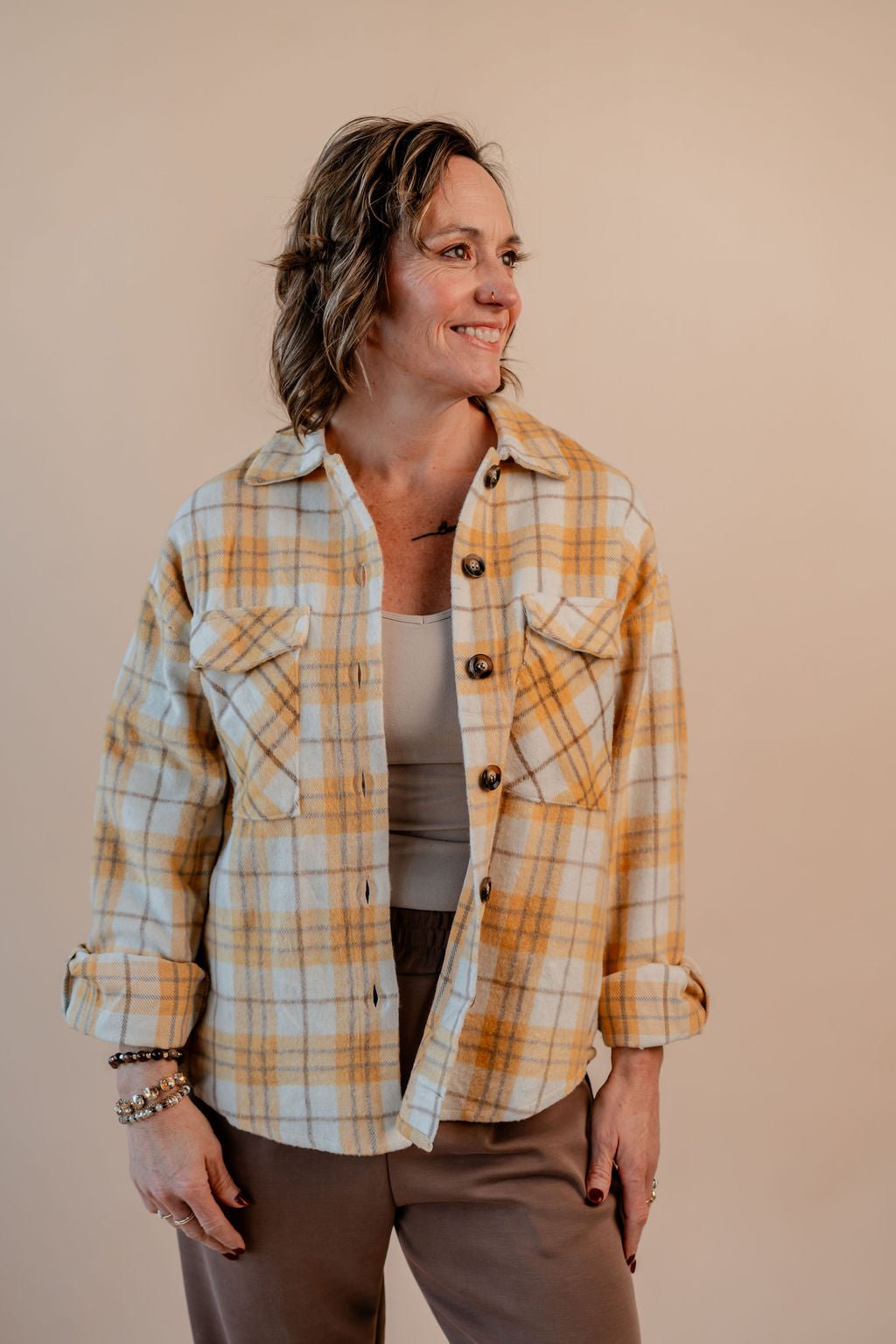 Collared Plaid Button Down - Mainstream Boutique
