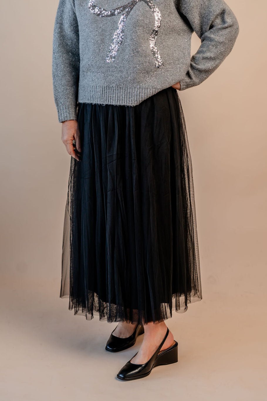 Midi Skirt W/ Ruffles - Mainstream Boutique