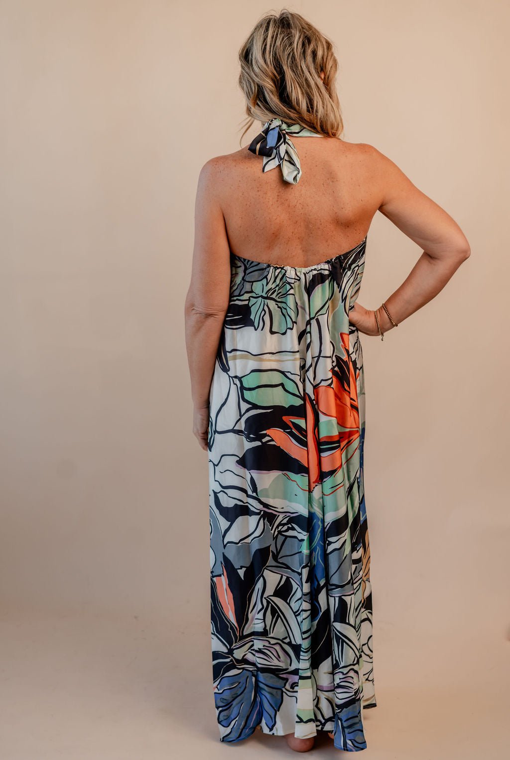 Flower Detail Tank Long Dress - Mainstream Boutique