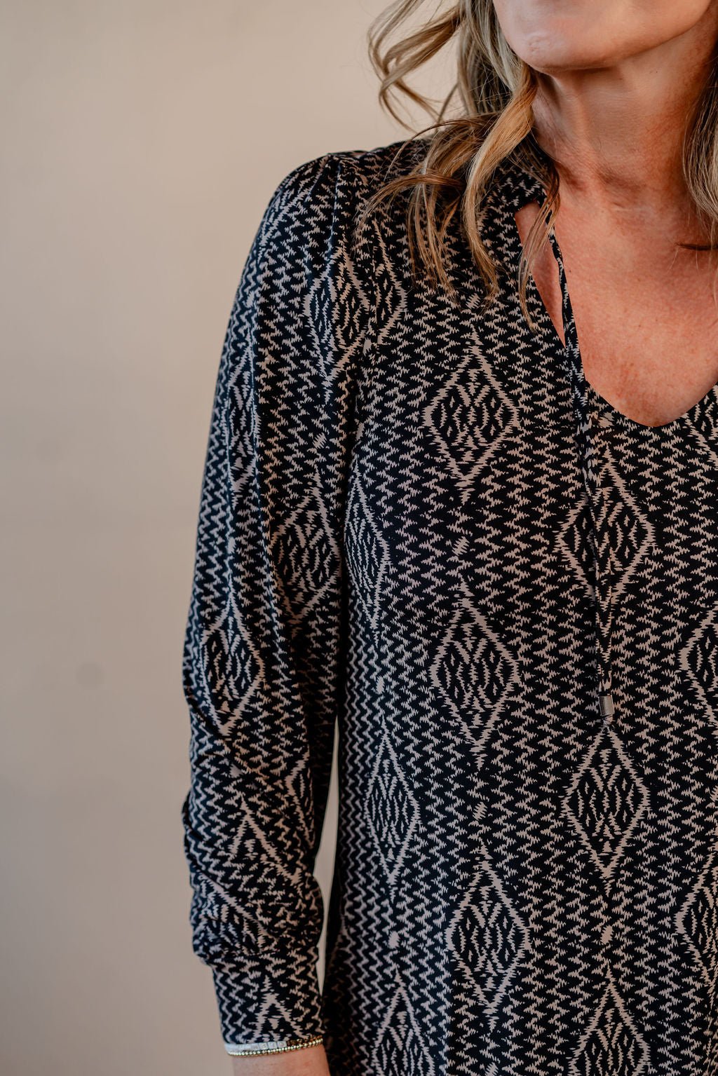 Printed Long Sleeve Dress - Mainstream Boutique