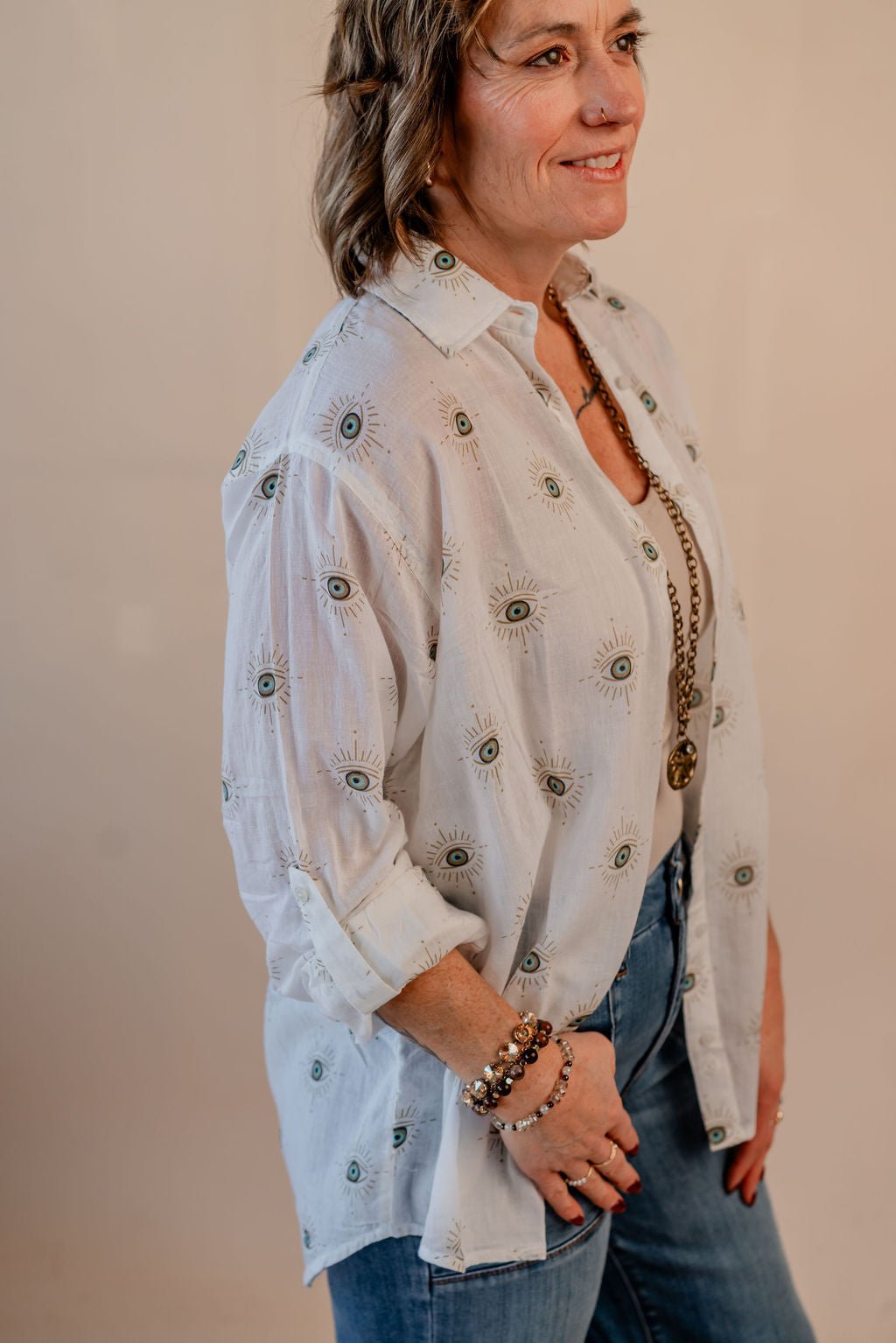 Button Up Long Sleeve Top - Mainstream Boutique