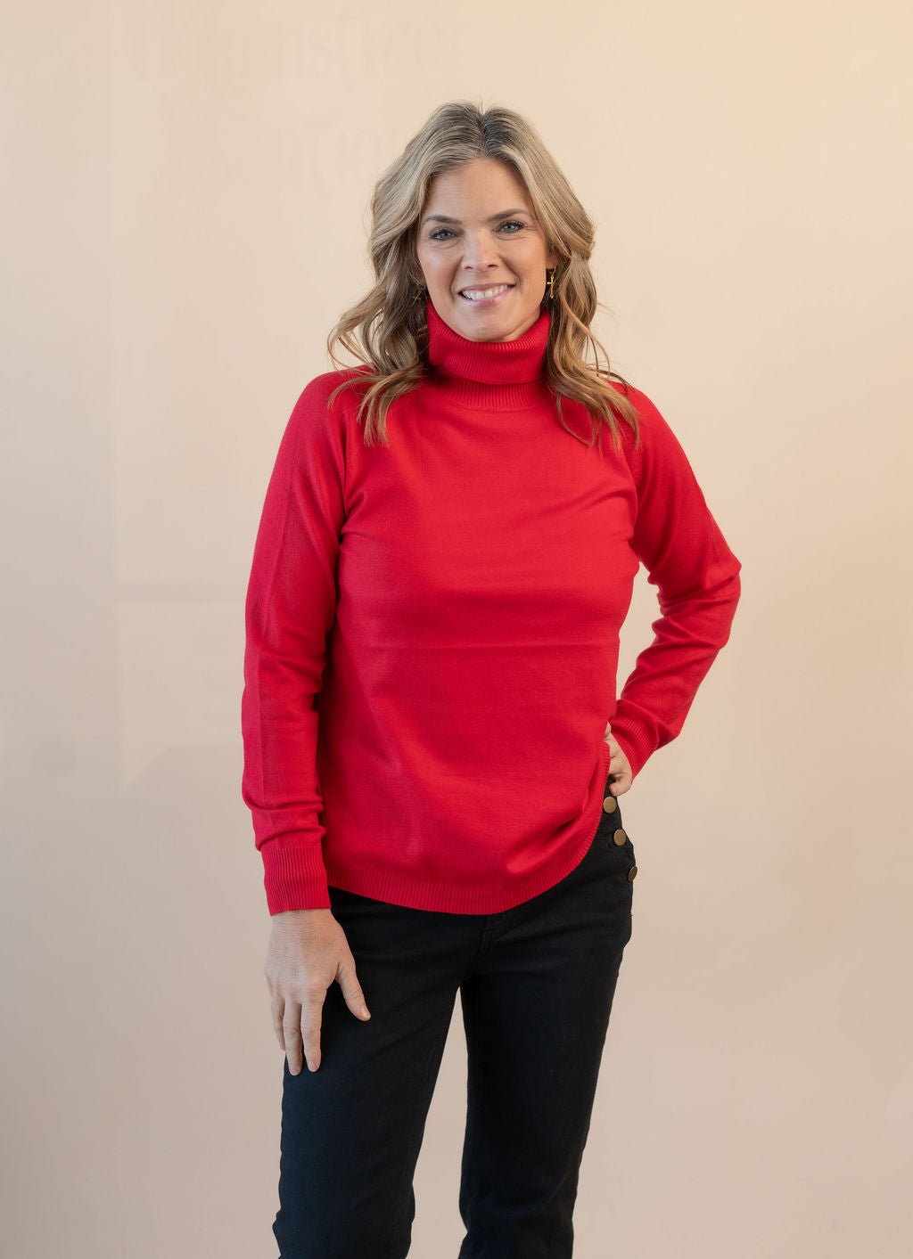 Turtle Neck Sweater W/ Tulip Hem - Mainstream Boutique
