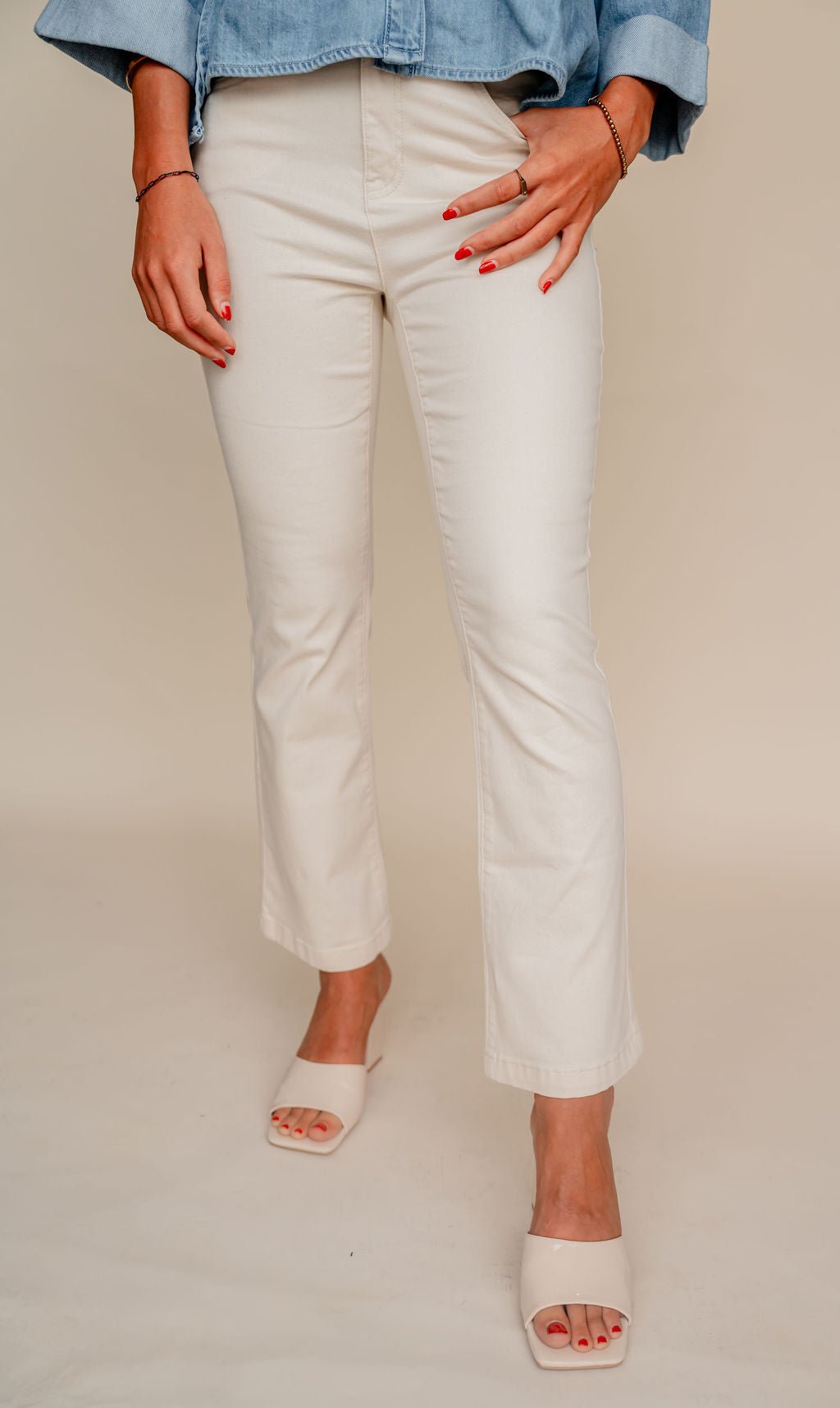 Bootcut Leg 5 Pocket Flex Twill Pants - Mainstream Boutique