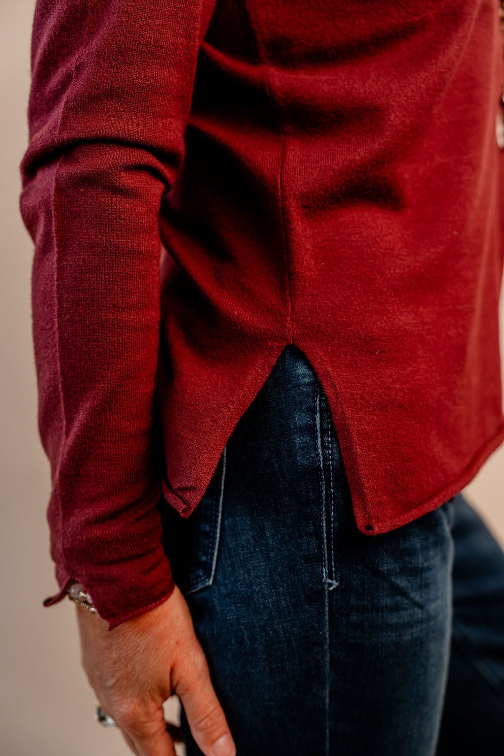 Basic Long Sleeve Vneck Sweater - Mainstream Boutique