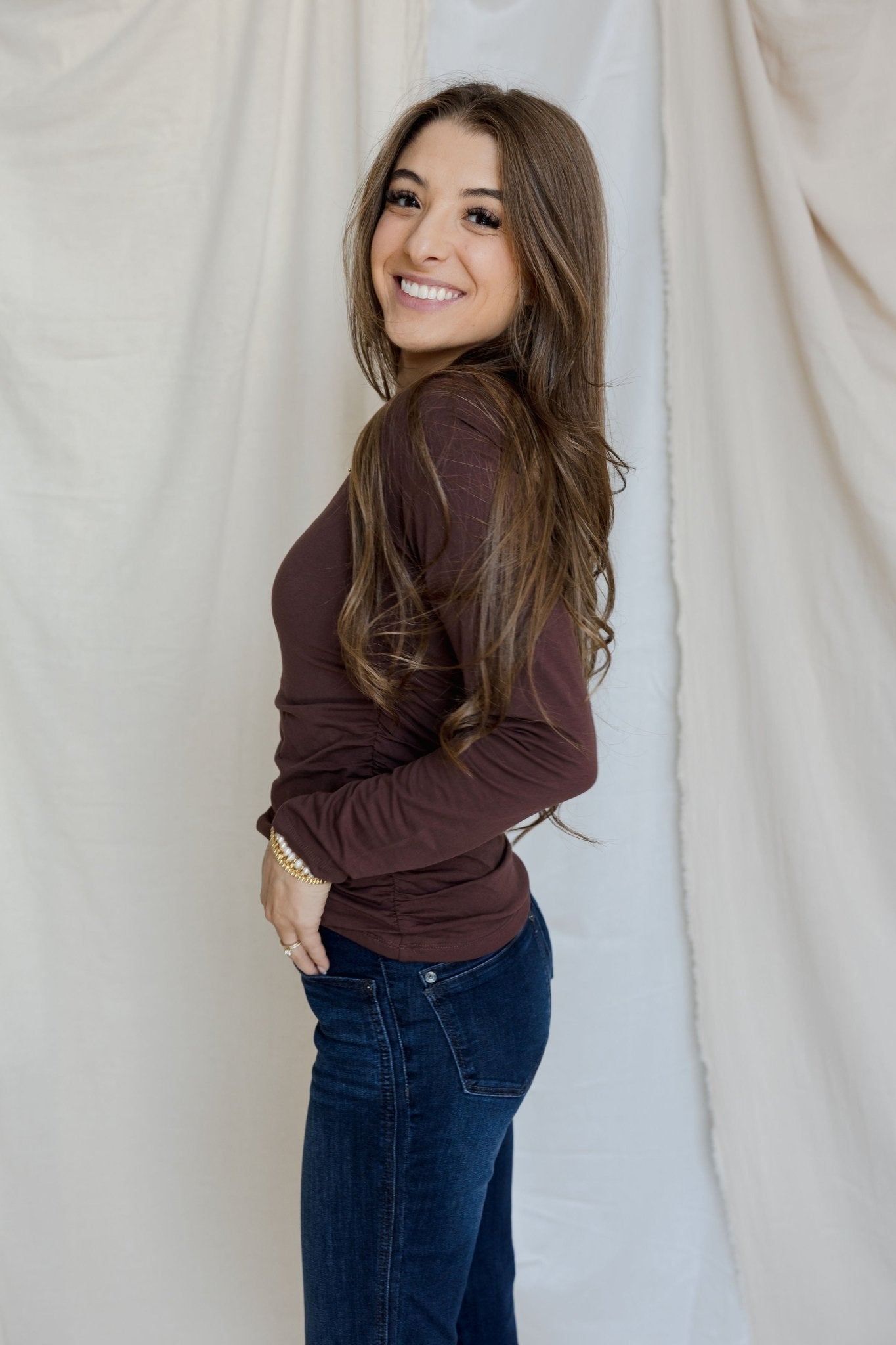Ruched Top - 2 Colors - Mainstream Boutique