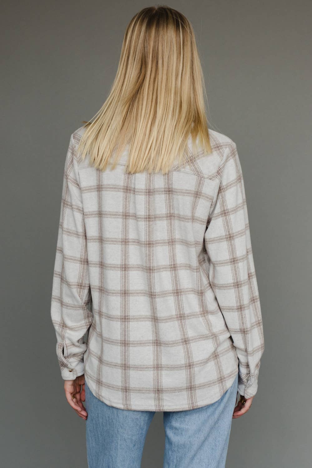 Lt. Tan & Brown Plaid Button Up - Mainstream Boutique