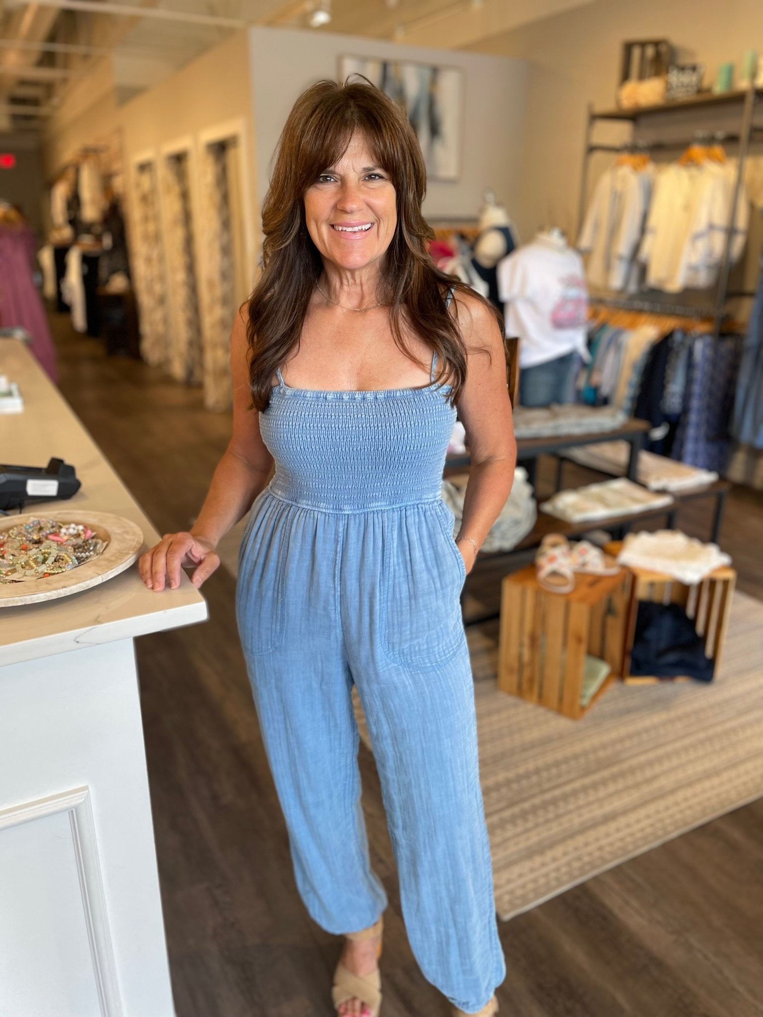 Santos Gauze Jumpsuit - Mainstream Boutique