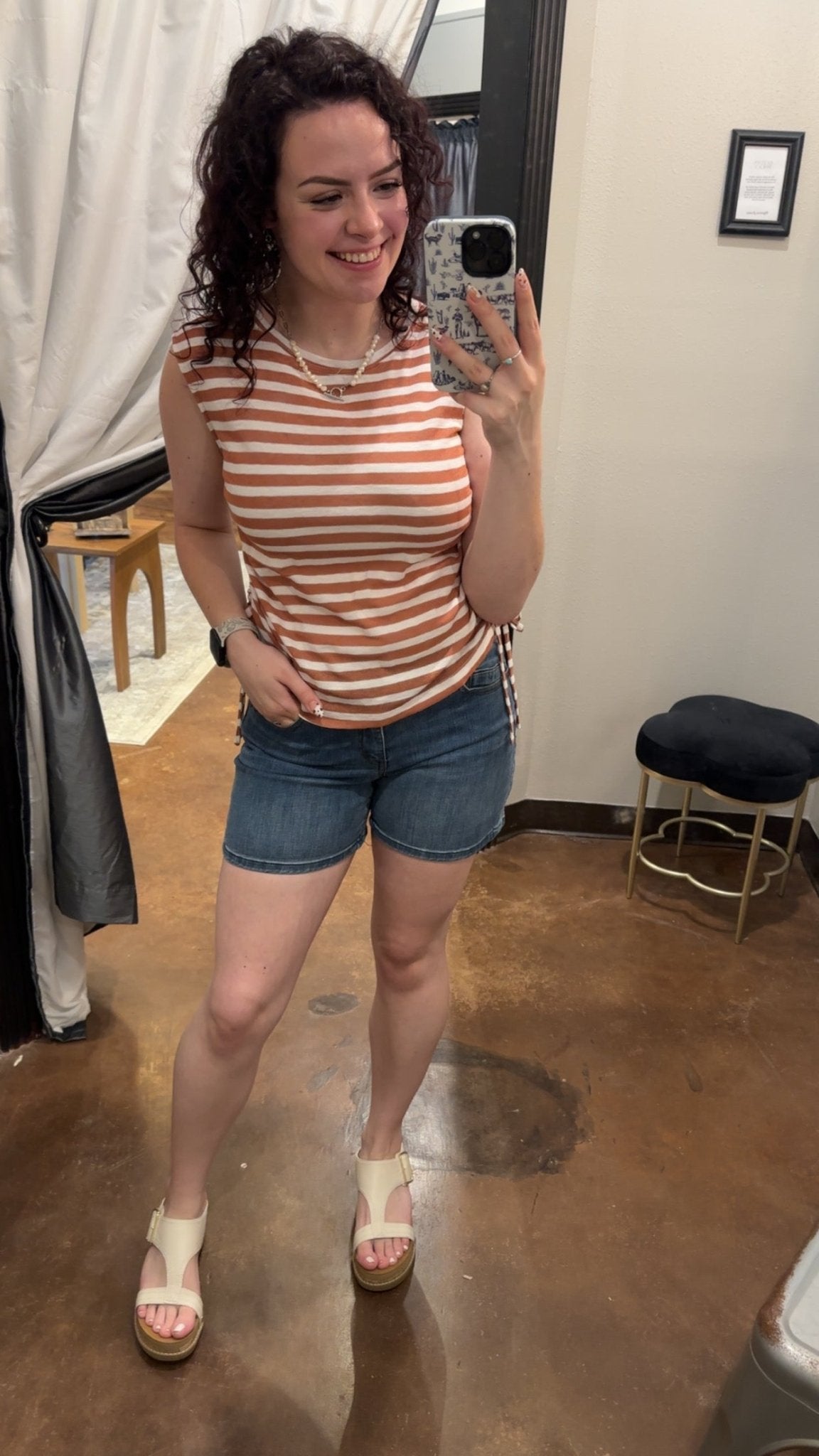 Crew Neck Side Drawstring Top - Mainstream Boutique
