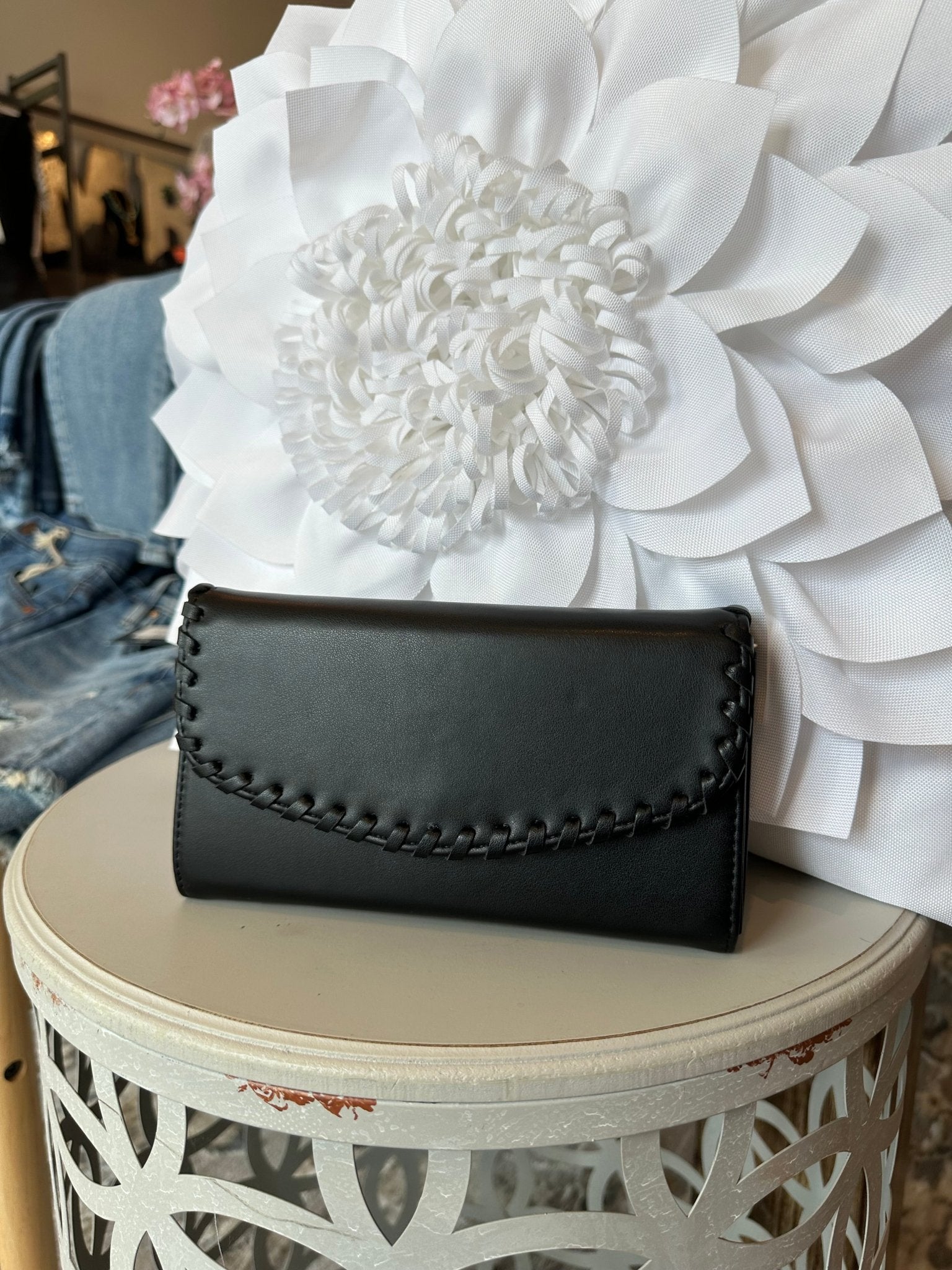 Convertible Whipstitch Crossbody Clutch - Mainstream Boutique