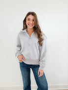 Half Zip Sweatshirt - Mac And Me - Mainstream Boutique