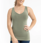 V - neck, Scoop Neck Reversible Tank - Mainstream Boutique