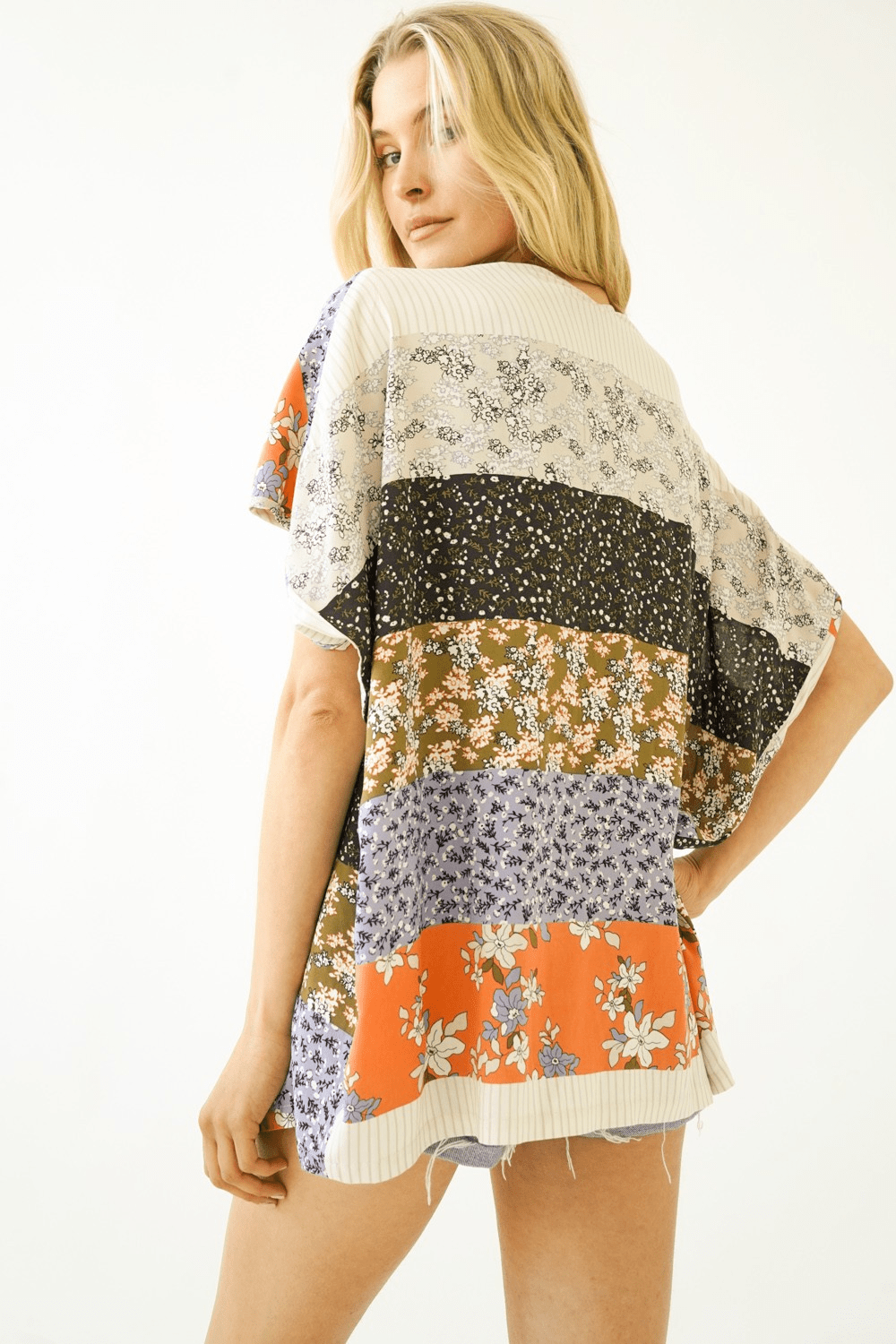 Mixed Print Flowy Cardigan - Mainstream Boutique